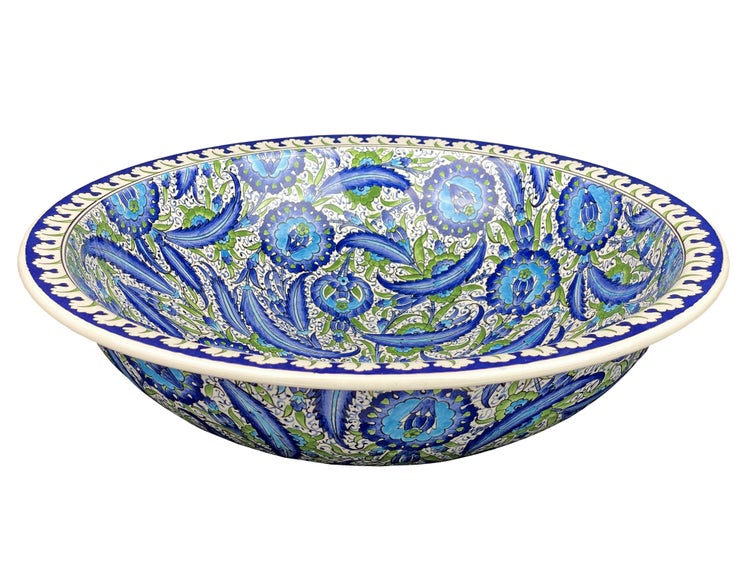 Keramikschale mit Blumenmuster