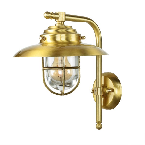 Wandleuchte aus Metall und Glas