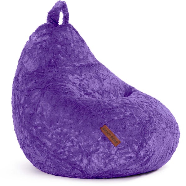 Green Bean Plüsch Sitzsack 45x45x60cm - Indoor Sitzkissen mit 120L EPS Perlen Füllung Kuschelig Waschbar - Bean Bag Bodenkissen Lounge Chair Sitzhocker - Lila