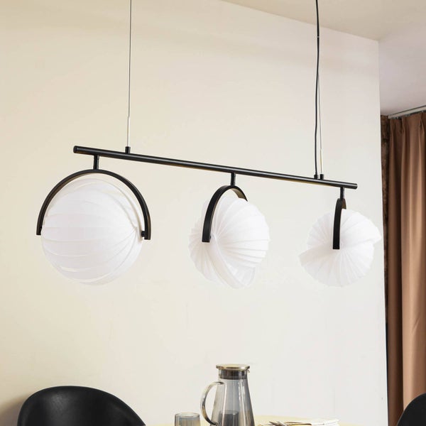Lucande Pendelleuchte Helva (Skandinavisch) in Weiß (3 flammig, E27) - Design-Hängeleuchte Esstischlampe Hängelampe Hängeleuchte Wohnzimmerleuchte