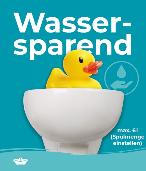 Calmwaters® Spülrandloses WC, wassersparendes Wand WC, geruchsarmer Tiefspüler, Hänge WC inkl. Toilettendeckel Duroplast Absenkautomatik Abnehmbar, 08AB3131