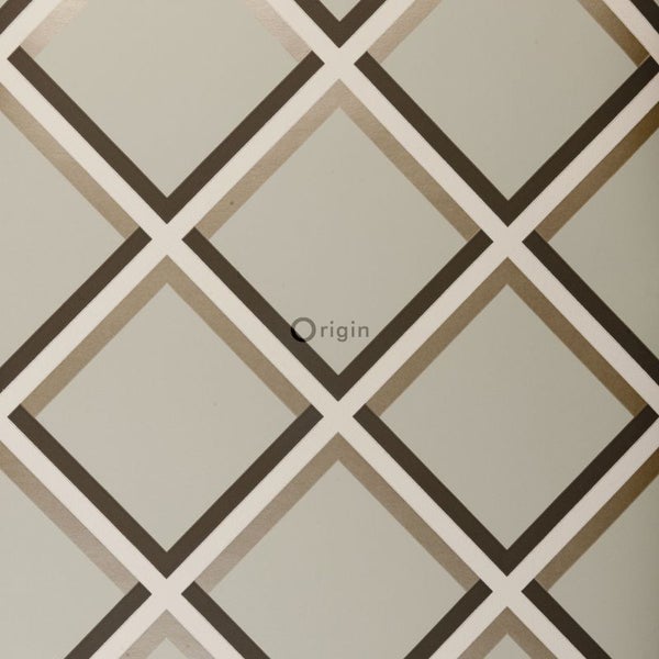 Origin Wallcoverings Tapete geometrisches Motiv Grau - 52 cm x 10,05 m - 307132