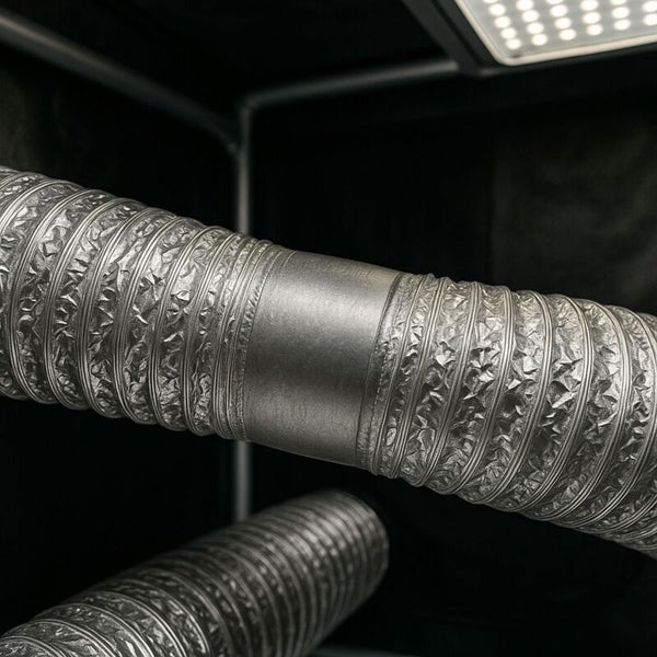 Flexibler Aluminium Lüftungsschlauch mit gerader Verbindungsstelle zur Luftführung in Belüftungssystemen