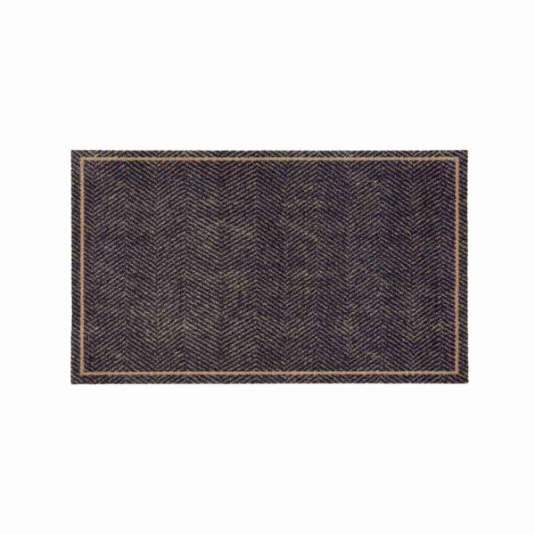 Fußmatte mit Fischgrätmuster und Rand