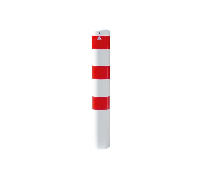 Absperrpoller Stahlrohr Ø 193 mm x 3,6 mm ortsfest zum Einbetonieren weiß-rot H = 1500 mm