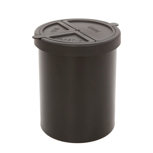 PROREGAL Stillvoller Runder Metall Papierkorb 15 Liter HxØ 30,5 x 25,5 cm Schwarz