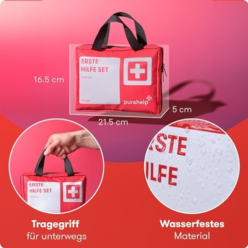 Erste Hilfe Set - 172 Teile für Zuhause, im Büro oder Unterwegs - Reiseapotheke Erste Hilfe Set Outdoor Erste Hilfe Set Kinder