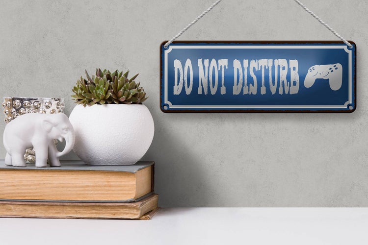 Blechschild Spruch 27x10cm do not disturb nicht stören Dekoration