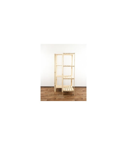 PROREGAL Eckregal Woodland HxBxT 166,4 x 85 x 50 cm Fachlast 120 kg 4 Fachboden Kiefernholz Natur