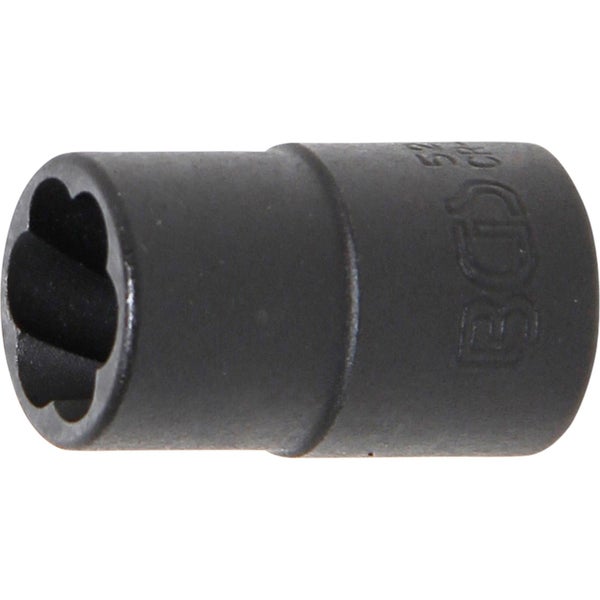BGS Spiral-Profil-Steckschlüssel-Einsatz / Schraubenausdreher Antrieb Innenvierkant 10 mm (3/8) SW 12 mm - 5272