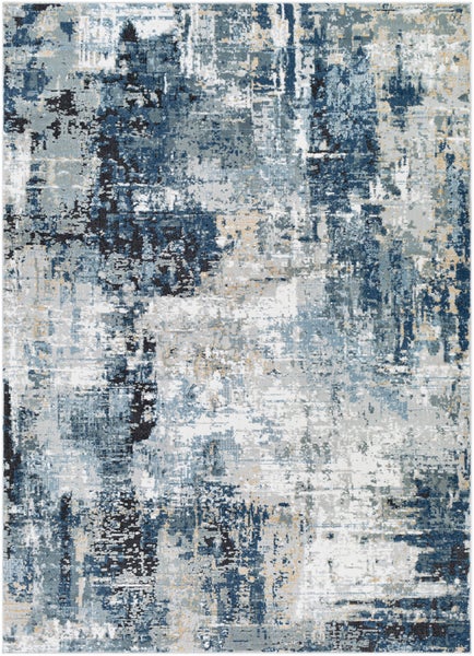 Abstrakt Moderner Teppich Blau/Grau/Beige 160x220 cm LENA