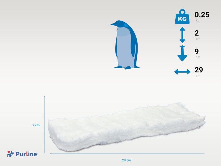 Purline Dämmwolle, 29 x 9 x 2 cm