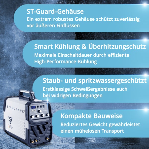 STAHLWERK Kombi Schweißgerät AC/DC WIG 200 ST IGBT 200 Ampere