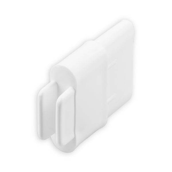 Weisser Möbelverbinder zur Montage im Möbelbau