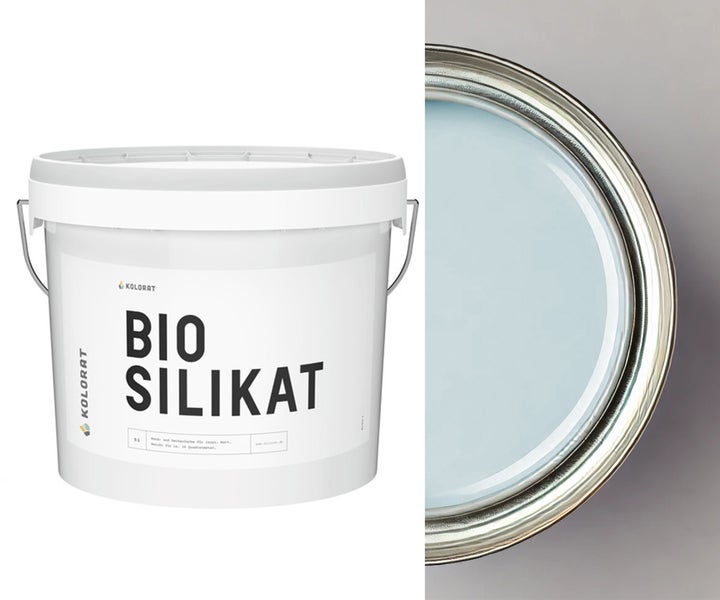 Kolorat Wandfarbe Bio-Silikat – Pastellblau K/21-3-10-0/T – 2.5L  Matte Wand- & Deckenfarbe auf Silikatbasis, atmungsaktiv, allergikerfreundlich, frei von Konservierungsmitteln, geruchsarm, leichte Verarbeitung. Hochwertige Innenfarbe für alle Räume.