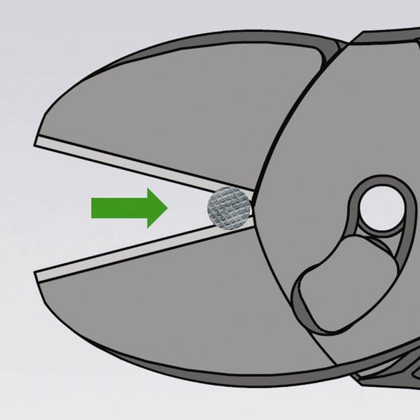 Knipex Kraftseitenschneider TwinForce® schwarz atramentiert, mit Mehrkomponenten-Hüllen 180 mm - 7372180BK