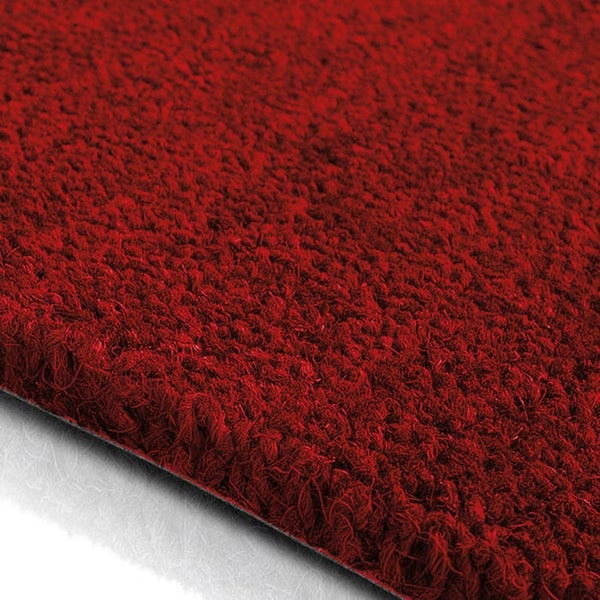 FLOORDIREKT Fußmatte Kokos - Eingangsmatte aus Kokos - Fußabtreter - Rot - 17 mm - 80 x 100 cm