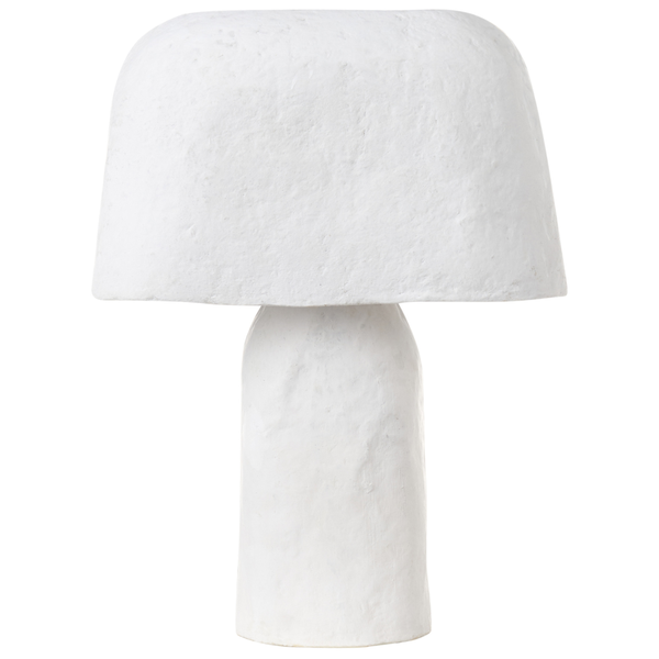 Dekorative Pilzlampe in Weiß