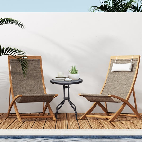 Outsunny Gartentisch ∅60xH70cm, Wetterfest Balkontisch aus Metall, Esstisch mit Wasserkräuselung-Muster Outdoor Campingtisch Beistelltisch, rund Terrassentisch für Garten Balkon Schwarz