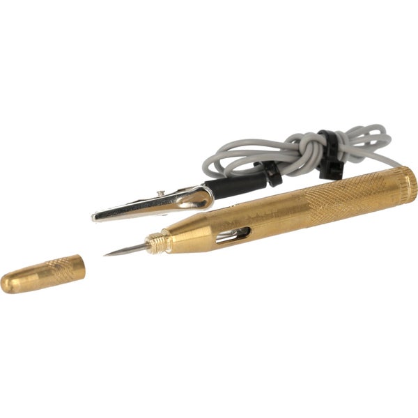 Spannungsprüfer mit Krokodilklemme und Schutzkappe