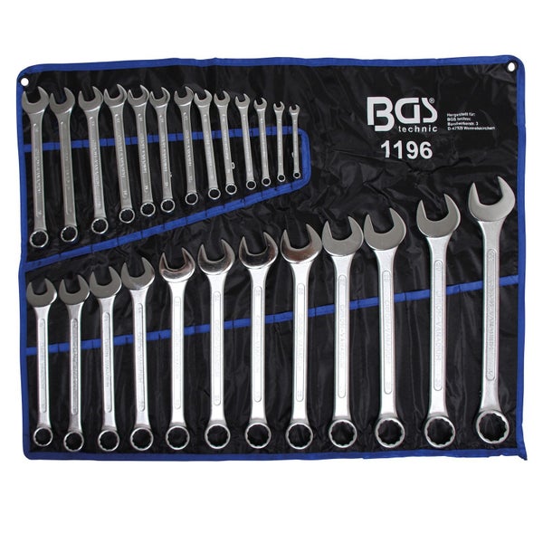 BGS Technic Maulschlüsselsatz mit 26 Teilen in einer Rolltasche