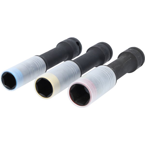 KS TOOLS SlimPOWER Alu-Felgen Kraft-Stecknuss-Satz extra lang 3tlg. 1/2 17 19 21 mm - 515.0622