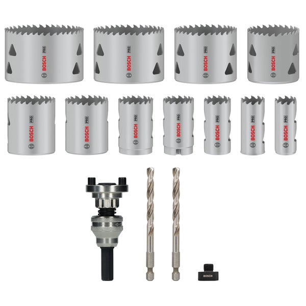 Bosch PRO Multi Material Lochsäge Q-Lock Aufsteckhalter-Set 15-tlg. - 2608901549