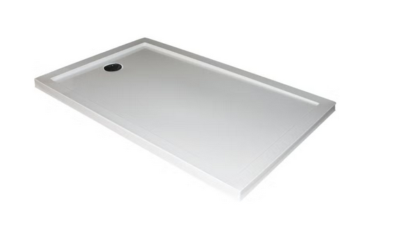 Rechteckige Duschwanne mit Ablauf