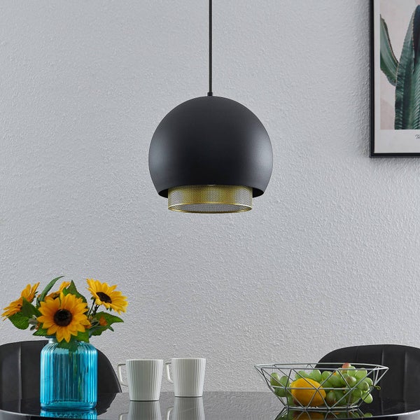 Lucande Pendelleuchte Sivaniel (Design, Modern) in Schwarz aus Metall (1 flammig E27) - Design-Hängeleuchte Esstischlampe Hängelampe Hängeleuchte Wohnzimmerleuchte
