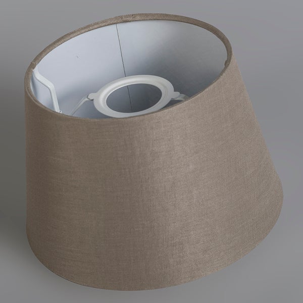 Leinen Lampenschirm taupe 25/16