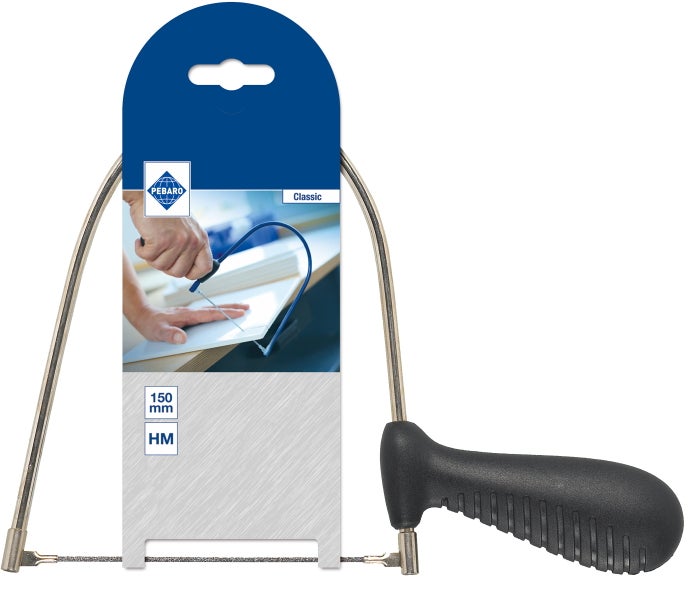Pebaro Laubsägebogen Classic mit 150 Millimeter Sägeblatt und Hartmetall Bestückung inklusive Verpackung