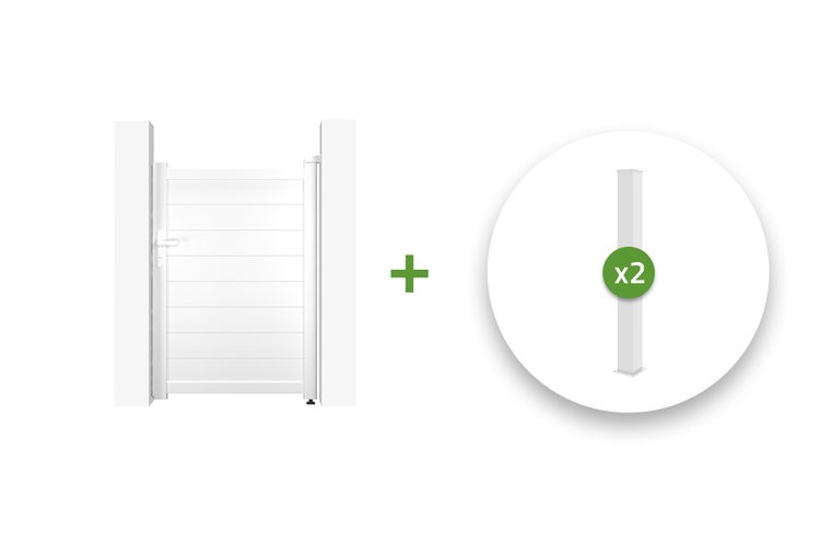 Abbildung der Maße und Montage einer Eifel Zaunsäule