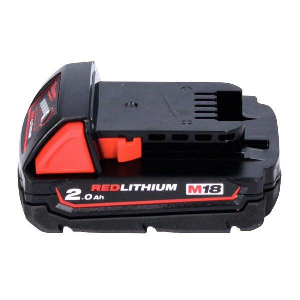 Milwaukee M18 Redlithium Akku mit 2,0 Amperestunden für Elektrowerkzeuge.