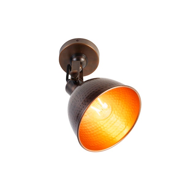 Deckenleuchte mit Metallschirm und schwenkbarem Leuchtenkopf