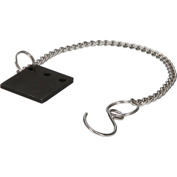 Anschlagplatte mit Kette und Haken