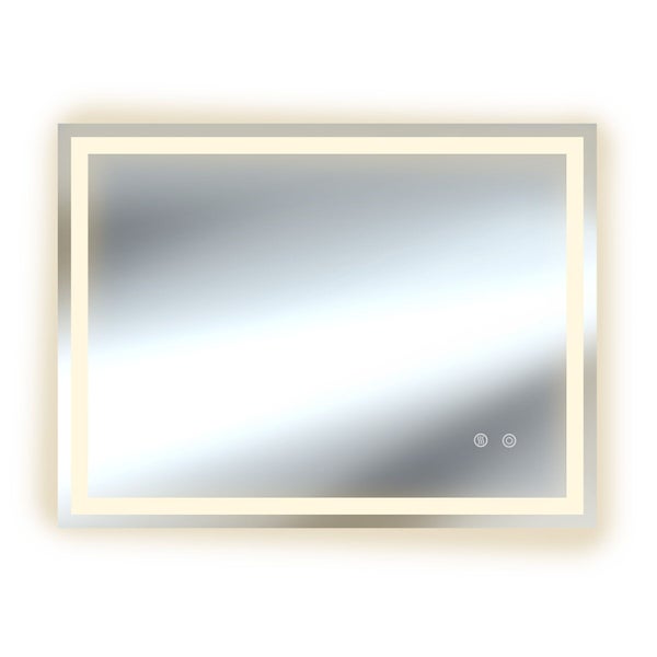 Rechteckiger Spiegel mit LED-Beleuchtung