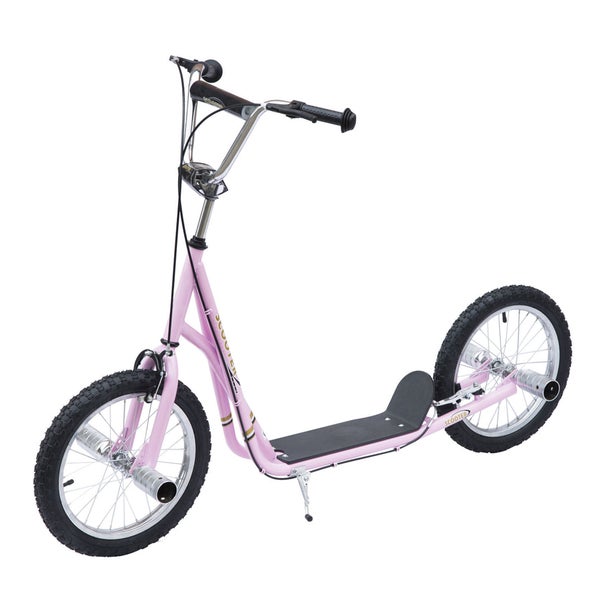 HOMCOM Kinderroller, L143 x B58 x H92-100 cm, Stahl, Gummi, Rosa