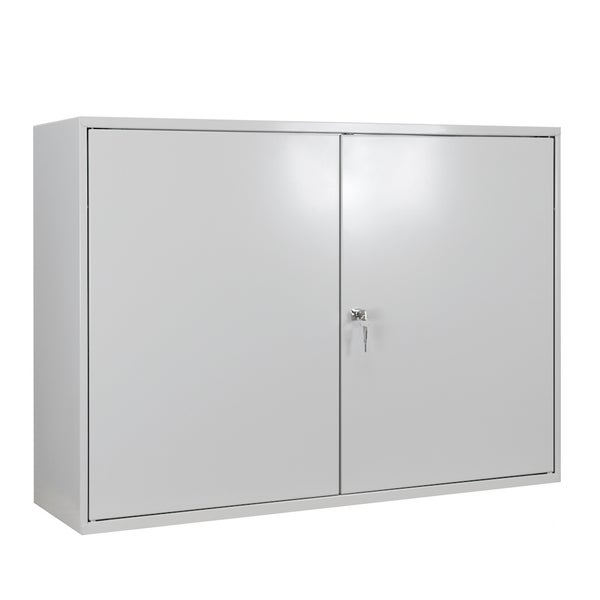 PROREGAL Werkzeugwandschrank mit 2 Türen 1 Fachboden 1 Schublade HxBxT 75,5 x 105 x 31 cm Lichtgrau