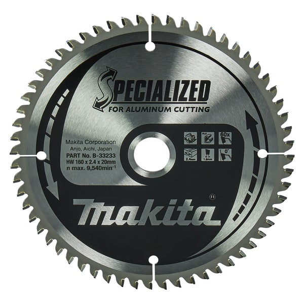 Makita Sägeblatt für Aluminium, 160 x 2,4 x 20 Millimeter