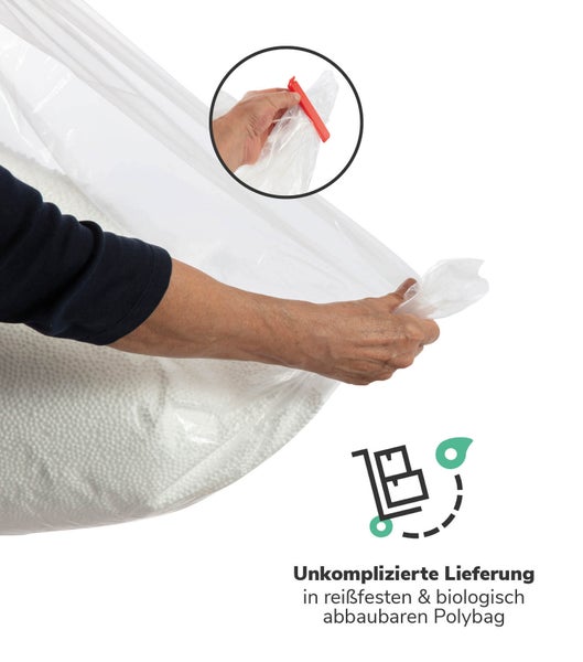 mokebo Sitzsack-Füllung ca. 100 Liter ‘Der Nachfüller’, EPS-Perlen Nachfüllpack und Sitzsack Füllmaterial