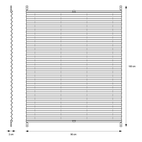 ECD Germany Plissee Klemmfix ohne Bohren 90 x 100 cm Rosa Blickdicht Sonnen- und Sichtschutz Faltrollo Jalousie mit Klemmträger für Fenster & Tür EasyFix Plisseerollo Lichtdurchlässig Fensterrollo