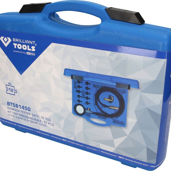 BRILLIANT TOOLS Öldruck-Tester-Satz 12tlg. - BT581450
