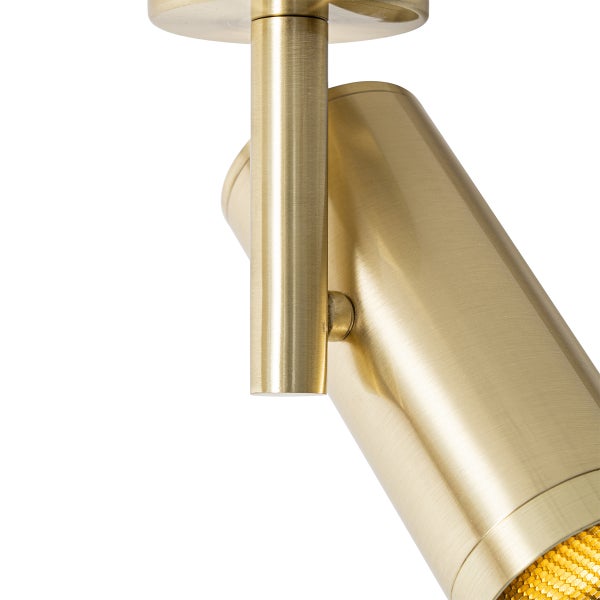 Goldfarbene LED-Deckenleuchte aus Metall