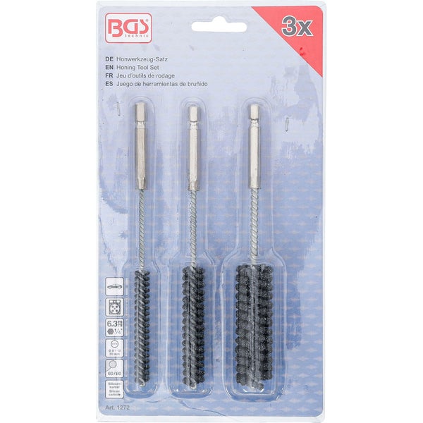 BGS Honwerkzeug-Satz flexibel 6,3 mm (1/4) Schaft Körnung 60 / 80 8 - 12 - 20 mm 3tlg. - 1272