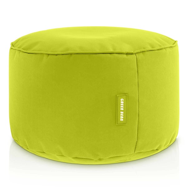 Green Bean Sitzsack-Hocker 45x25cm mit EPS-Perlen Füllung - Fußhocker Fußkissen Sitz-Pouf für Sitzsäcke - Bodenkissen für Kinder und Erwachsene - Fußablage Sitzkissen Sitzhocker Hellgrün