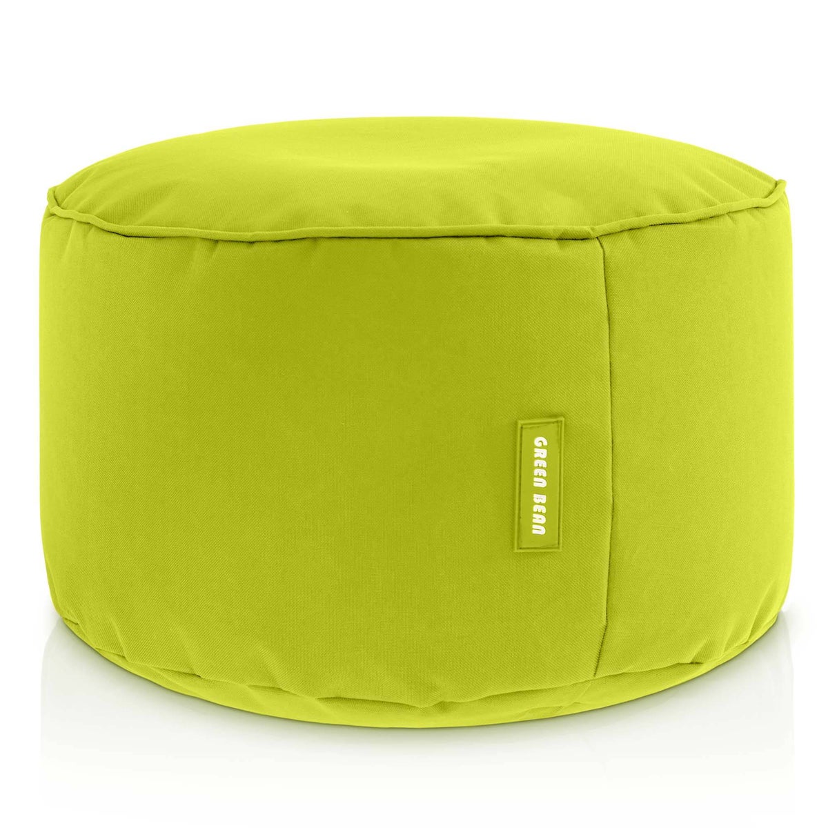 Green Bean© Sitzsack-Hocker 45x25cm mit EPS-Perlen Füllung - Fußhocker Fußkissen Sitz-Pouf für Sitzsäcke - Bodenkissen für Kinder und Erwachsene - Fußablage Sitzkissen Sitzhocker Hellgrün