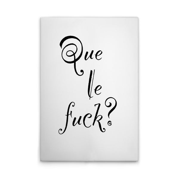 Illustration mit dem Schriftzug Que le fuck?