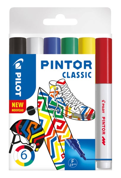 PILOT Marker Pintor Klassik fein 6er Set