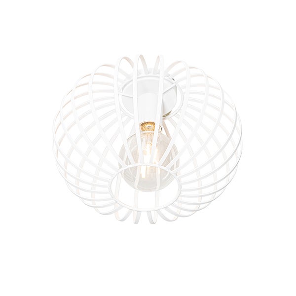 Deckenleuchte mit kugelförmigem Drahtgeflecht