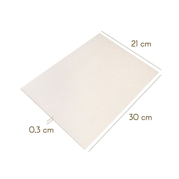 Creative Deco 30xA4 Sperrholzplatte 3mm Pappelsperrholz 300x210 (+/- 2) mm